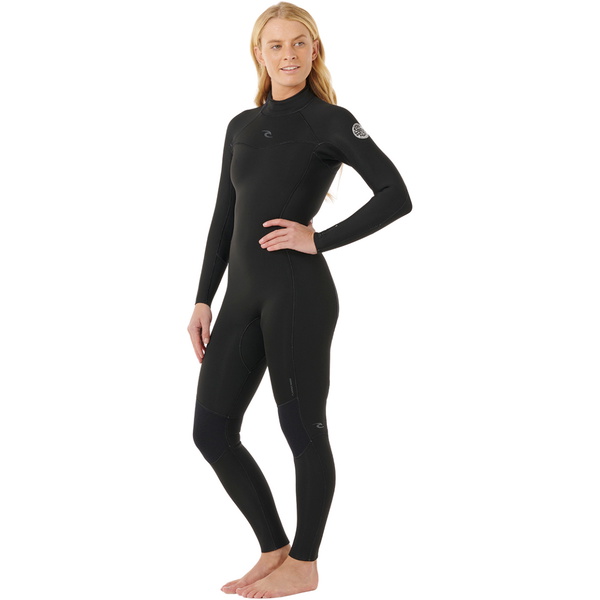 2026 Rip Curl Womens Dawn Patrol 4/3mm Back Zip Wetsuit 163WFS - Black